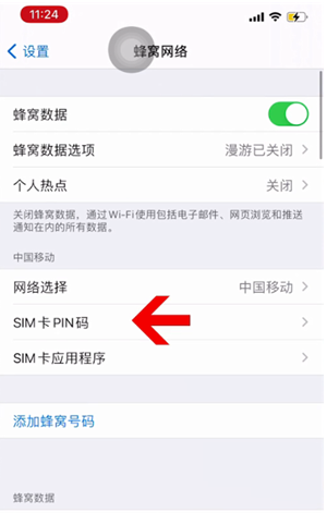 白塔苹果14维修网分享如何给iPhone14的SIM卡设置密码 